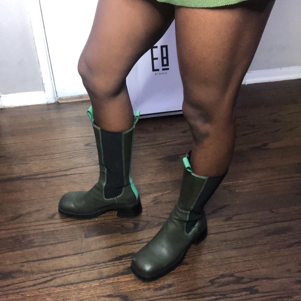 Miista Evelyne Khaki Boots ✨ LIKE NEW CONDITION!